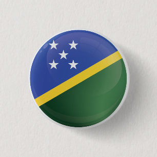 Badge Rond 2,50 Cm Drapeau d'icône ronde des Îles Salomon