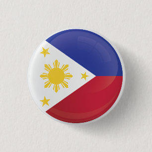 Badge Rond 2,50 Cm Drapeau d'icône ronde des Philippines