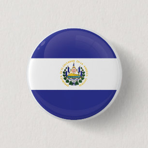 Badge Rond 2,50 Cm Drapeau d'icône ronde du Salvador