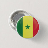 Badge Rond 2,50 Cm Drapeau d'icône ronde du Sénégal (Devant & derrière)