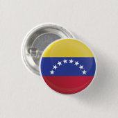 Badge Rond 2,50 Cm Drapeau d'icône ronde du Venezuela (Devant & derrière)