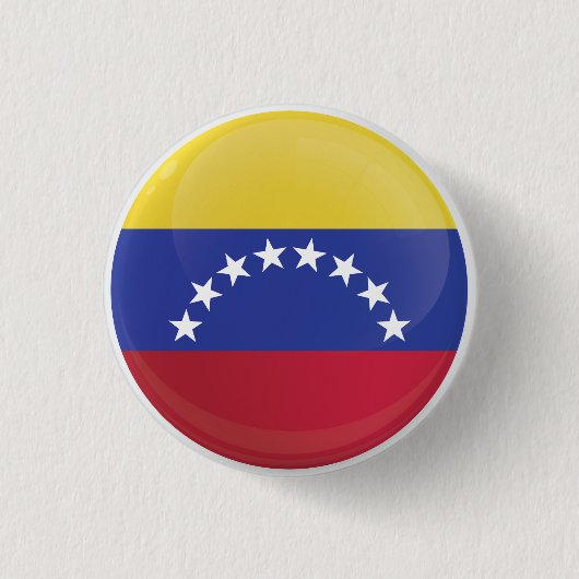 Badge Rond 2,50 Cm Drapeau d'icône ronde du Venezuela (Devant)