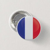 Badge Rond 2,50 Cm Drapeau d'icône ronde France (Devant & derrière)