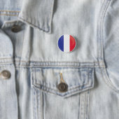 Badge Rond 2,50 Cm Drapeau d'icône ronde France (En situation)