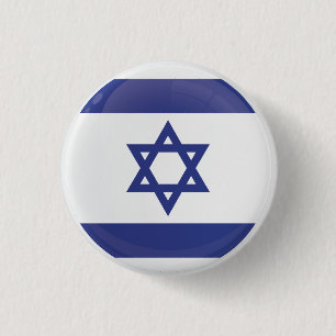 Badge Rond 2,50 Cm Drapeau d'icône ronde Israël