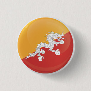 Badge Rond 2,50 Cm Drapeau d'icônes rond du Bhoutan