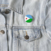 Badge Rond 2,50 Cm Drapeau djiboutien, Drapeau djiboutien (En situation)