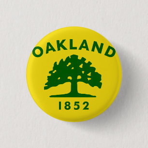 Badge Rond 2,50 Cm Drapeau d'Oakland, Californie