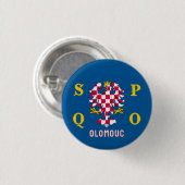Badge Rond 2,50 Cm Drapeau d'Olomouc (Devant & derrière)