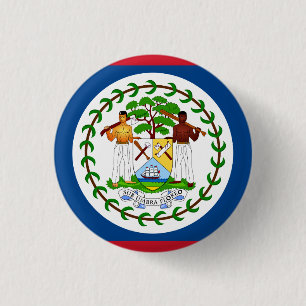 Badge Rond 2,50 Cm Drapeau du Belize