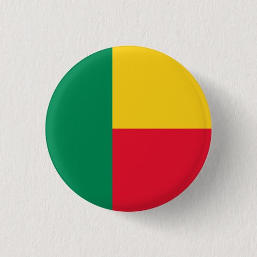 Badge Rond 2,50 Cm Drapeau du Bénin patriotique (Devant)