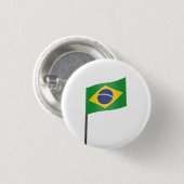 Badge Rond 2,50 Cm Drapeau du Brésil (Devant & derrière)