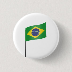 Badge Rond 2,50 Cm Drapeau du Brésil