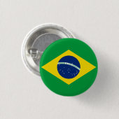 Badge Rond 2,50 Cm Drapeau du Brésil (Devant & derrière)