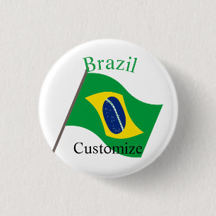 Badge Rond 2,50 Cm Drapeau du Brésil Thunder_Cove