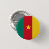 Badge Rond 2,50 Cm Drapeau du Cameroun (Devant & derrière)