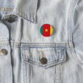 Badge Rond 2,50 Cm Drapeau du Cameroun (En situation)