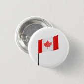 Badge Rond 2,50 Cm Drapeau du Canada (Devant & derrière)