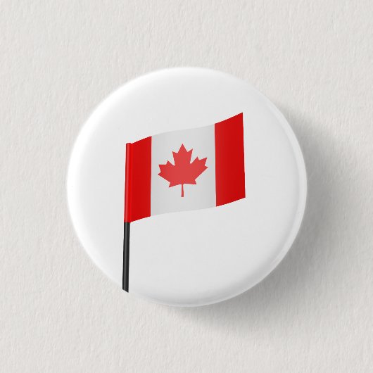 Badge Rond 2,50 Cm Drapeau du Canada (Devant)