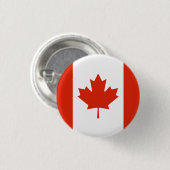 Badge Rond 2,50 Cm Drapeau du Canada (Devant & derrière)