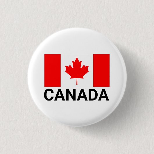 Badge Rond 2,50 Cm Drapeau du Canada Drapeau canadien , drapeau canad (Devant)
