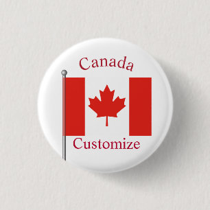 Badge Rond 2,50 Cm Drapeau du Canada Thunder_Cove