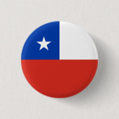 Badge Rond 2,50 Cm Drapeau du Chili (Devant)