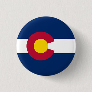 Badge Rond 2,50 Cm Drapeau du Coloradan, Drapeau du Colorado