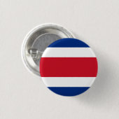 Badge Rond 2,50 Cm Drapeau du Costa Rica (Devant & derrière)