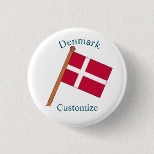 Badge Rond 2,50 Cm Drapeau du Danemark Thunder_Cove