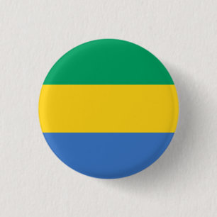 Badge Rond 2,50 Cm Drapeau du Gabon