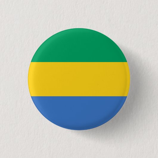 Badge Rond 2,50 Cm Drapeau du Gabon (Devant)