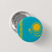 Badge Rond 2,50 Cm Drapeau du Kazakhstan (Devant & derrière)