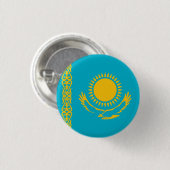 Badge Rond 2,50 Cm Drapeau du Kazakhstan (Devant & derrière)