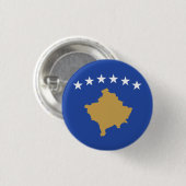 Badge Rond 2,50 Cm Drapeau du Kosovo (Devant & derrière)