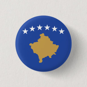 Badge Rond 2,50 Cm Drapeau du Kosovo
