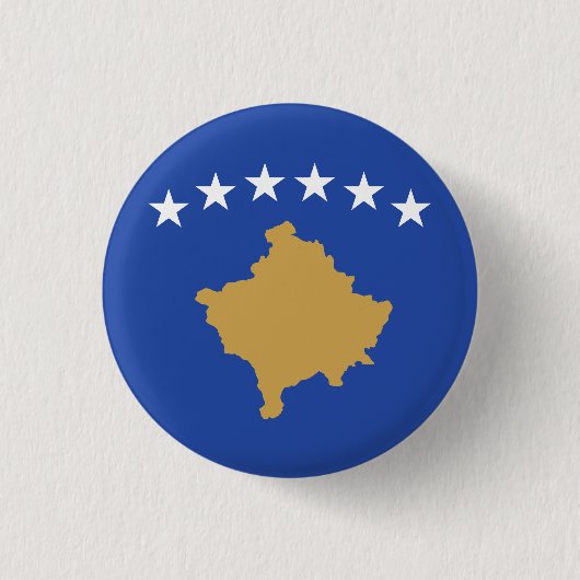 Badge Rond 2,50 Cm Drapeau du Kosovo (Devant)