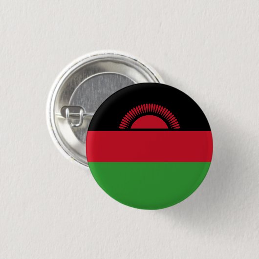 Badge Rond 2,50 Cm Drapeau du Malawi (Devant & derrière)