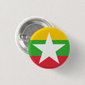 Badge Rond 2,50 Cm Drapeau du Myanmar (Devant & derrière)