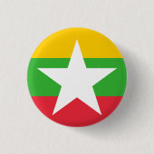 Badge Rond 2,50 Cm Drapeau du Myanmar (Devant)