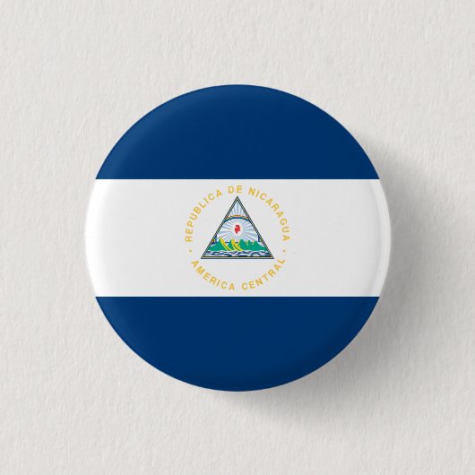 Badge Rond 2,50 Cm Drapeau du Nicaragua (Devant)