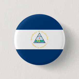 Badge Rond 2,50 Cm Drapeau du Nicaragua