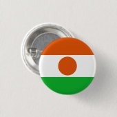 Badge Rond 2,50 Cm Drapeau du Niger (Devant & derrière)
