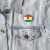 Badge Rond 2,50 Cm Drapeau du Niger (En situation)