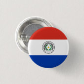 Badge Rond 2,50 Cm Drapeau du Paraguay (Paraguay) (Devant & derrière)