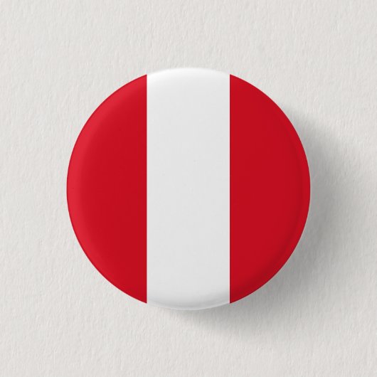 Badge Rond 2,50 Cm Drapeau du Pérou (Devant)