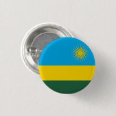 Badge Rond 2,50 Cm Drapeau du Rwanda (Devant & derrière)