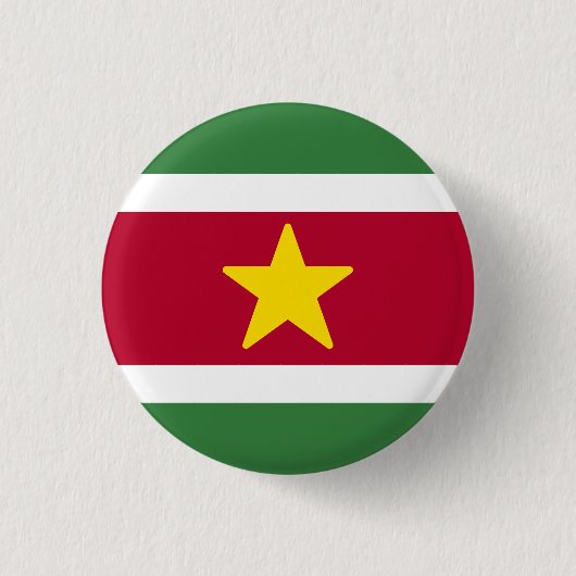 Badge Rond 2,50 Cm Drapeau du Suriname (Devant)
