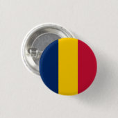 Badge Rond 2,50 Cm Drapeau du Tchad (Devant & derrière)