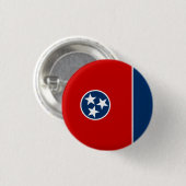 Badge Rond 2,50 Cm Drapeau du Tennessean, Drapeau du Tennessee (Devant & derrière)